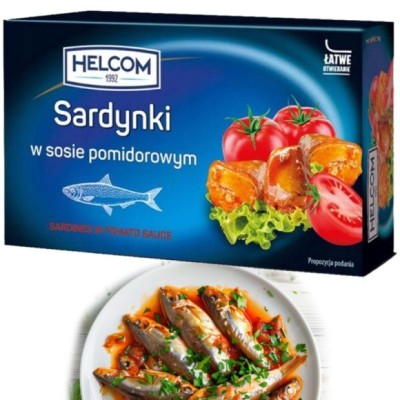 Helcom SARDYNKI W SOSIE POMIDOROWYM w puszce puszka rybna