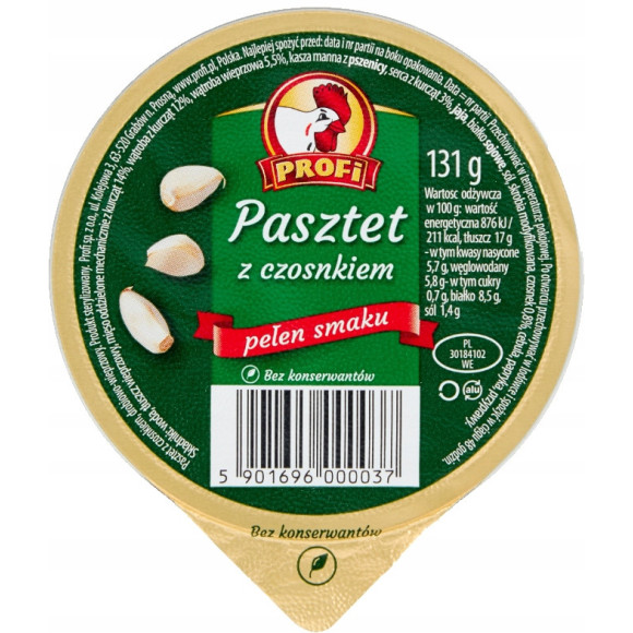 PASZTET DROBIOWO-WIEPRZOWY zestaw MIX RÓŻNYCH SMAKÓW 131g x12 1,57KG PROFI