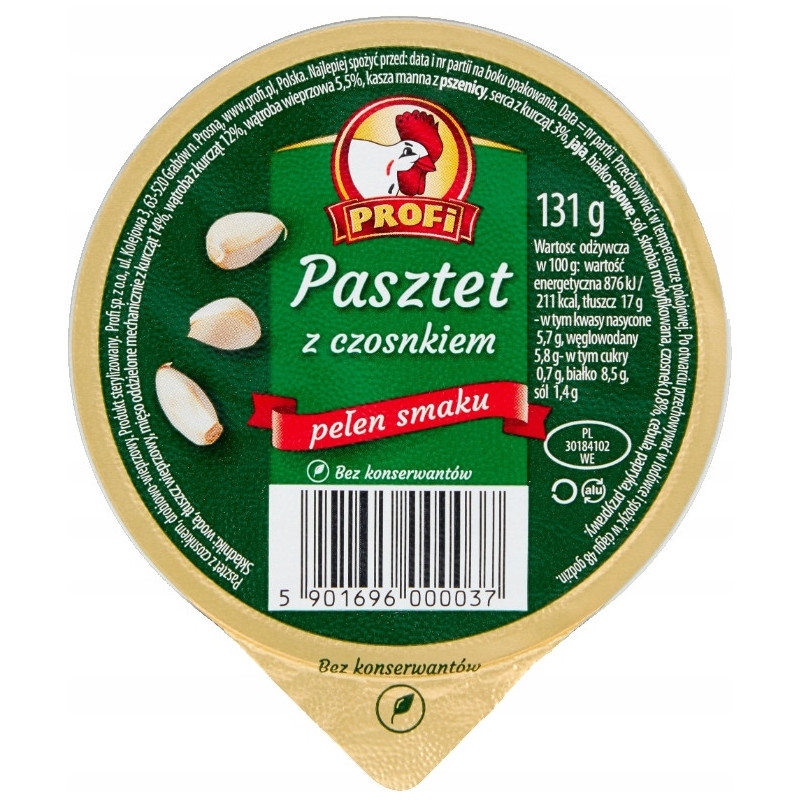 PASZTET DROBIOWO-WIEPRZOWY zestaw MIX RÓŻNYCH SMAKÓW 131g x12 1,57KG PROFI