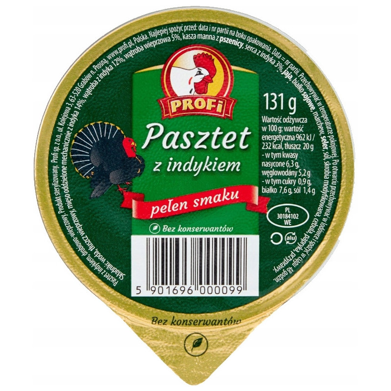 PASZTET DROBIOWO-WIEPRZOWY zestaw MIX RÓŻNYCH SMAKÓW 131g x12 1,57KG PROFI
