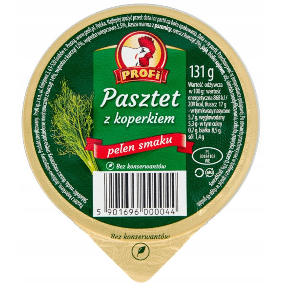 PASZTET DROBIOWO-WIEPRZOWY zestaw MIX RÓŻNYCH SMAKÓW 131g x12 1,57KG PROFI
