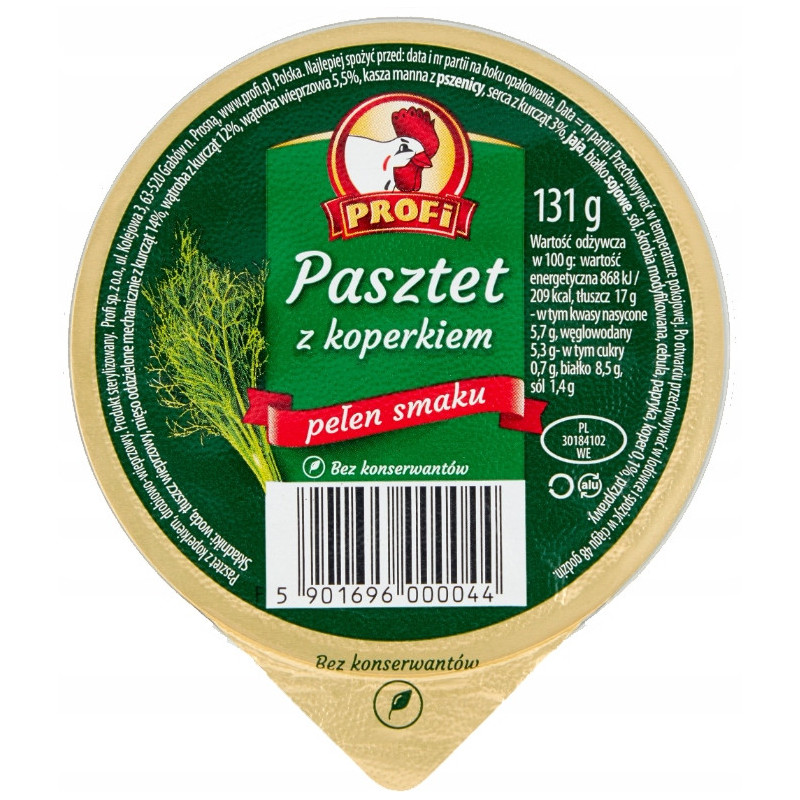 PASZTET DROBIOWO-WIEPRZOWY zestaw MIX RÓŻNYCH SMAKÓW 131g x12 1,57KG PROFI