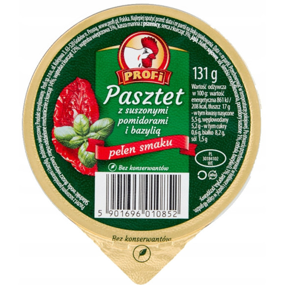 PASZTET DROBIOWO-WIEPRZOWY zestaw MIX RÓŻNYCH SMAKÓW 131g x12 1,57KG PROFI