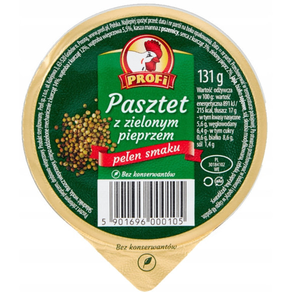 PASZTET DROBIOWO-WIEPRZOWY zestaw MIX RÓŻNYCH SMAKÓW 131g x12 1,57KG PROFI