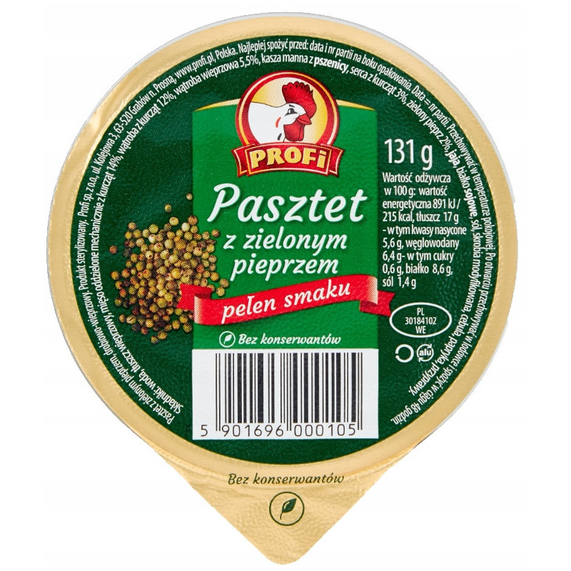 PASZTET DROBIOWO-WIEPRZOWY zestaw MIX RÓŻNYCH SMAKÓW 131g x12 1,57KG PROFI
