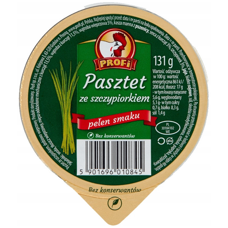 PASZTET DROBIOWO-WIEPRZOWY zestaw MIX RÓŻNYCH SMAKÓW 131g x12 1,57KG PROFI