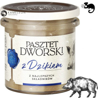 PASZTET DWORSKI Z DZIKIEM WIEPRZOWO-DROBIOWY Z MIĘSEM DZIKA dzik 130G PROFI