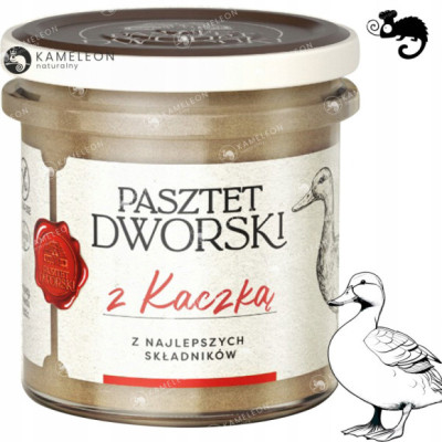 PASZTET DWORSKI Z KACZKĄ WIEPRZ- DROBIOWY Z MIĘSEM KACZKI kaczka 130G PROFI