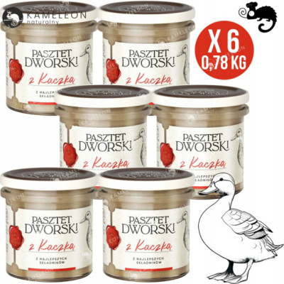 PASZTET DWORSKI Z KACZKĄ WIEPRZ-DROB Z MIĘSEM Z KACZKI 130G x6 0,78KG PROFI