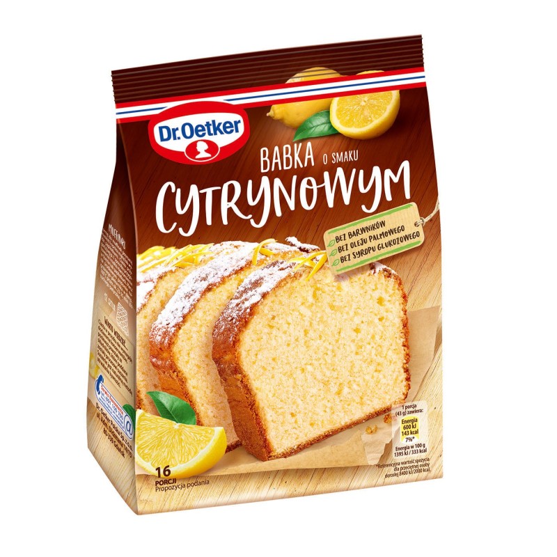 DR.OETKER ciasto BABKA CYTRYNOWA o smaku CYTRYNOWYM 375g na
