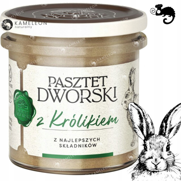PASZTET DWORSKI Z KRÓLIKIEM DROBIOWY Z MIĘSEM Z KRÓLIKA 130 x6 0,78KG PROFI