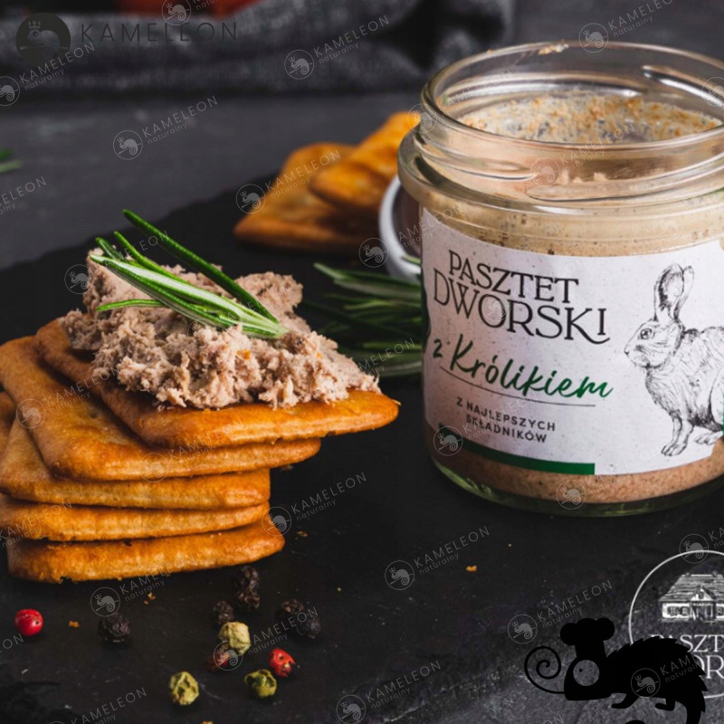 PASZTET DWORSKI Z KRÓLIKIEM DZIKIEM KACZKĄ JELENIEM mix 4 130g 0,52KG PROFI
