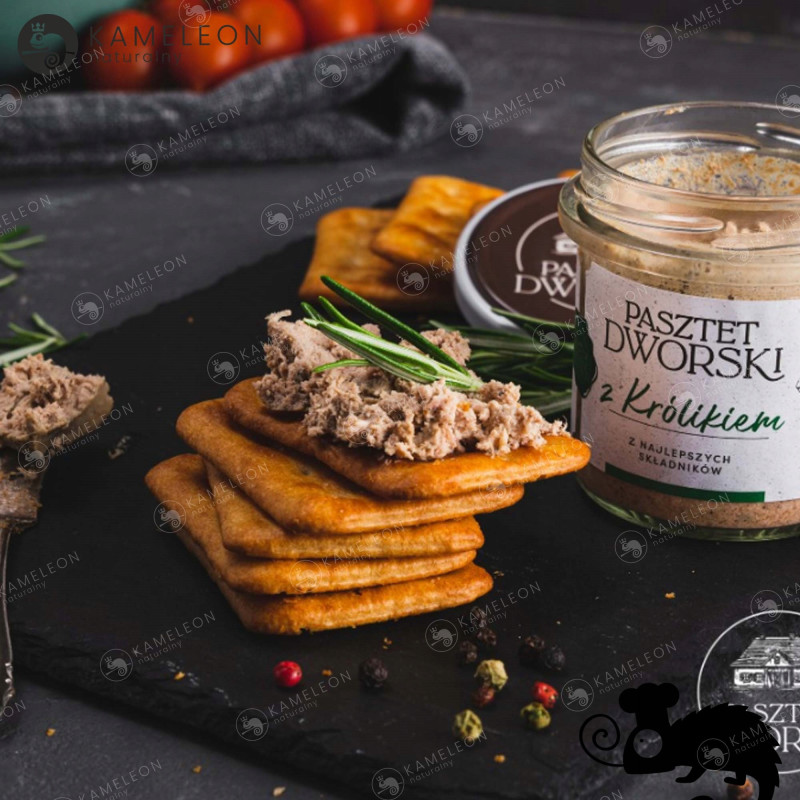 PASZTET DWORSKI Z KRÓLIKIEM DZIKIEM KACZKĄ JELENIEM mix 4 130g 0,52KG PROFI