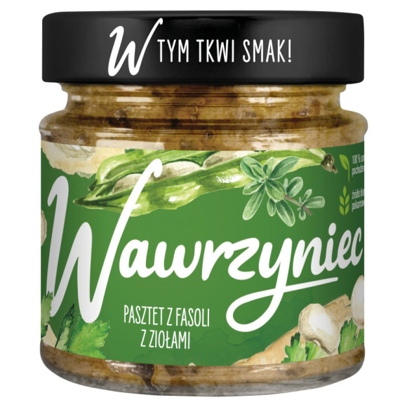 WAWRZYNIEC PASTA PASZTET Z FASOLI Z ZIOŁAMI WAWRZYNIEC PASTA PASZTET Z FASOLI Z ZIOŁAMI