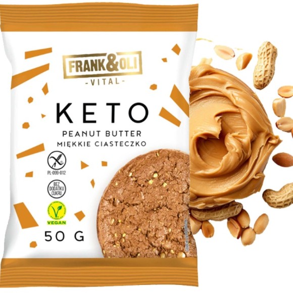 Frank&Oli KETO CIASTKO PEANUT krem pasta ORZECHOWA bez