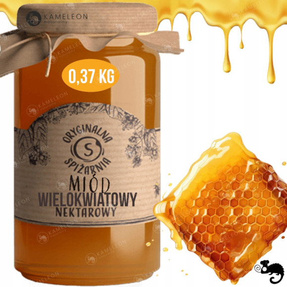 ORYGINALNA SPIŻARNIA - MIÓD WIELOKWIATOWY nektarowy WIELOKWIAT 370g 0,37KG ORYGINALNA SPIŻARNIA - MIÓD WIELOKWIATOWY nektarowy WIELOKWIAT 370g 0,37KG