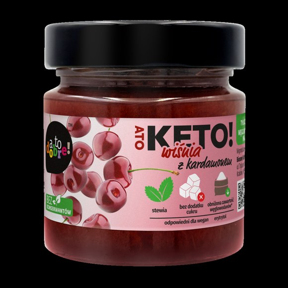 A to Dobre KETO Wiśnia Truskawka Owoce Leśne 31kcal 200gx3