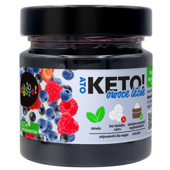 A to Dobre KETO Wiśnia Truskawka Owoce Leśne 31kcal 200gx3