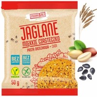 Frank&Oli CIASTKO JAGLANE PASTA ORZECHOWA CHIA 50G czerwone
