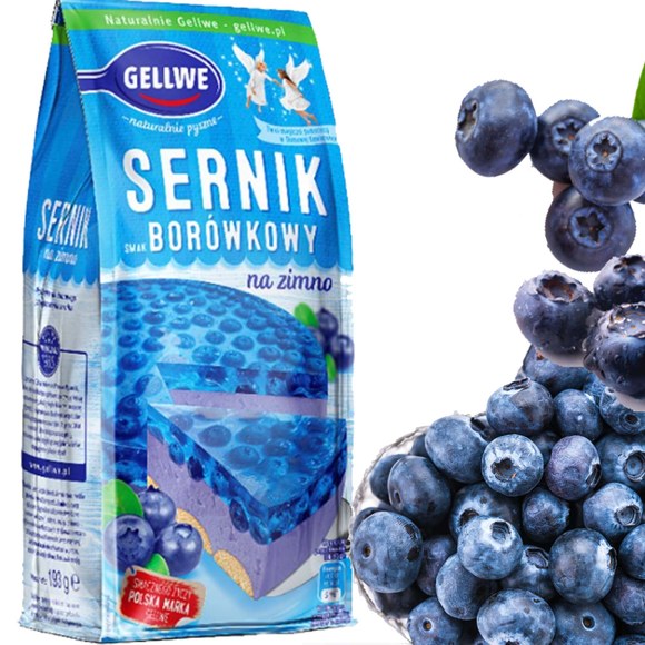 GELLWE ciasto SERNIK NA ZIMNO PISTACJOWY + BORÓWKOWY +