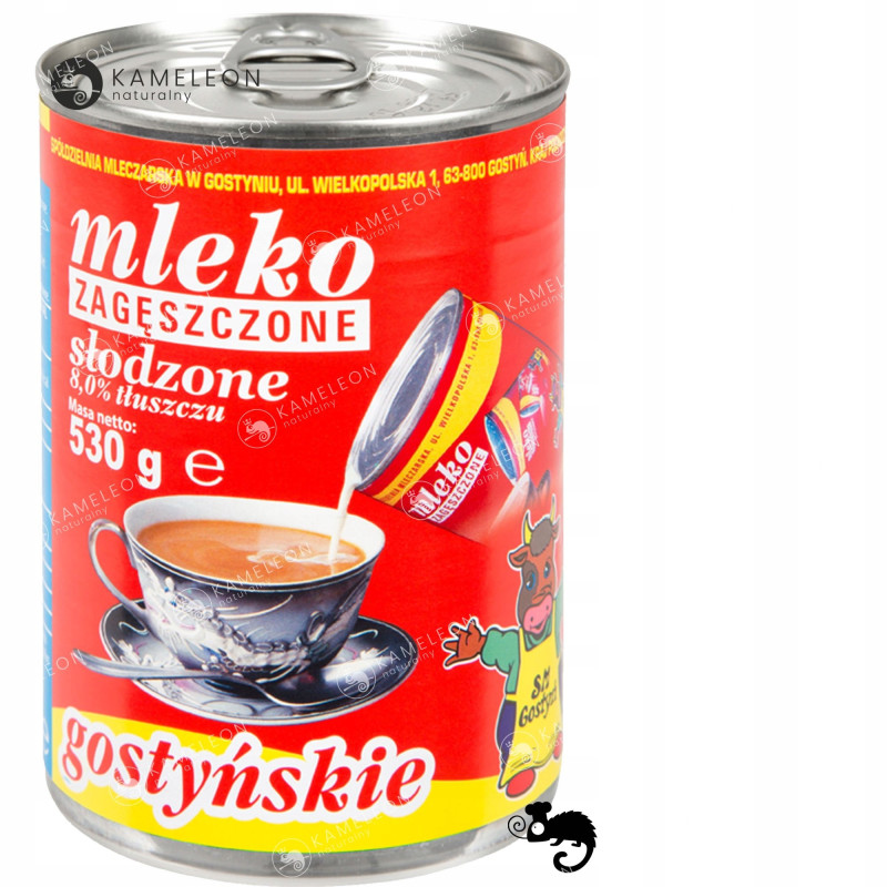 GOSTYŃ MLEKO ZAGĘSZCZONE SŁODZONE 530G x6 3,16KG