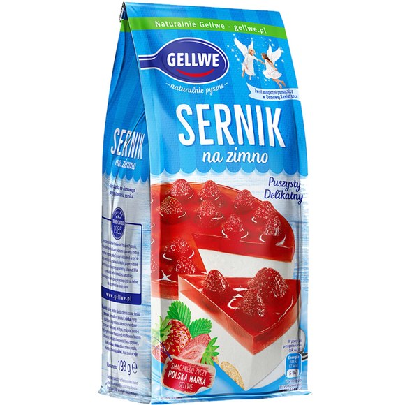 GELLWE ciasto SERNIK NA ZIMNO PISTACJOWY + BORÓWKOWY +