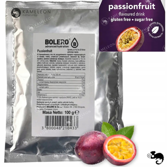 BOLERO DRINK NAPÓJ bc PASSIONFRUIT MARAKUJA 100g BOLERO DRINK NAPÓJ bc PASSIONFRUIT MARAKUJA 100g