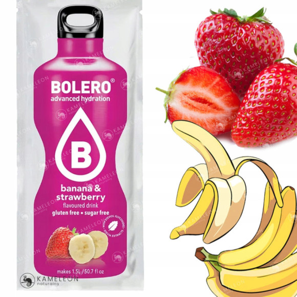 BOLERO DRINK NAPÓJ INSTANT BANAN TRUSKAWKA 9g x12 BOLERO DRINK NAPÓJ INSTANT BANAN TRUSKAWKA 9g x12