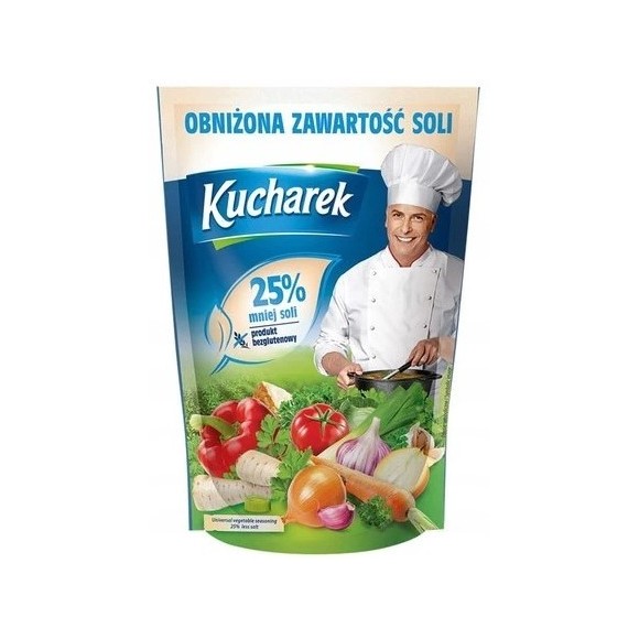 Kucharek PRZYPRAWA DO POTRAW Z OBNIŻONĄ ZAWARTOŚCIĄ SOLI