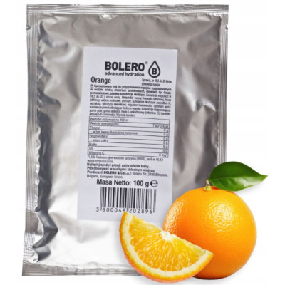 BOLERO DRINK NAPÓJ IZOTONICZNY IZOTONIK w proszku ORANGE POMARAŃCZOWY 100G