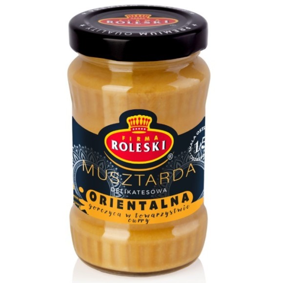 Roleski MUSZTARDA ORIENTALNA gorczyca z curry słoik 175g