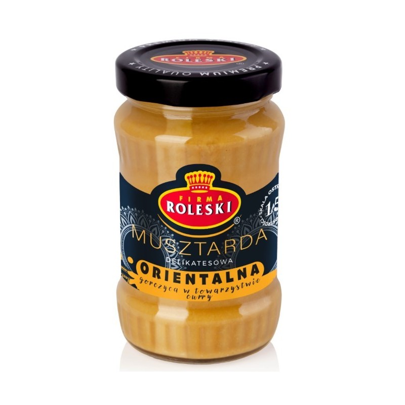 Roleski MUSZTARDA ORIENTALNA gorczyca z curry słoik 175g