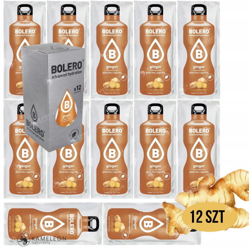 BOLERO DRINK NAPÓJ w proszku GINGER IMBIROWY 9gx12