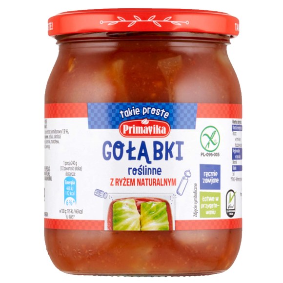 Primavika GOŁĄBKI ROŚLINNE Z RYŻEM NATURALNYM+GOŁĄBKI