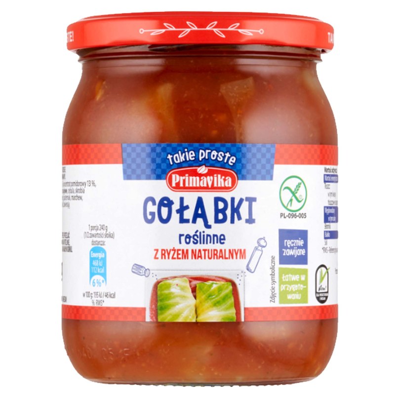 Primavika GOŁĄBKI ROŚLINNE Z RYŻEM NATURALNYM+GOŁĄBKI