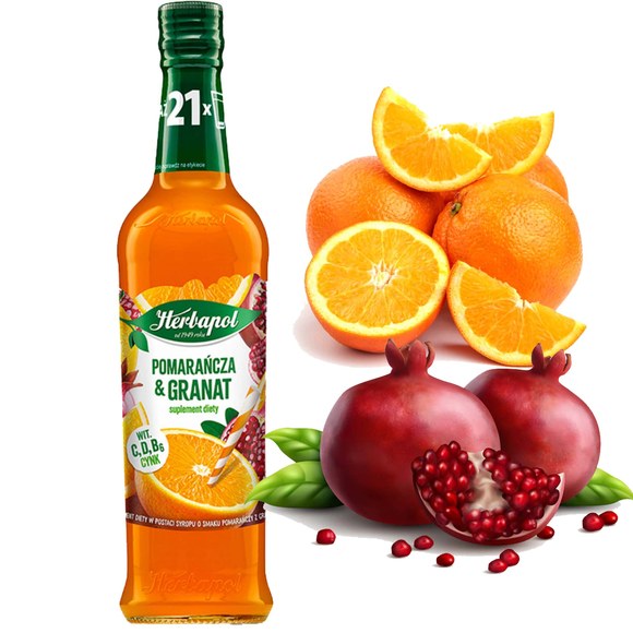 HERBAPOL OWOCOWA SPIŻANIA SYROP MIX 4 SMAKÓW 420ML