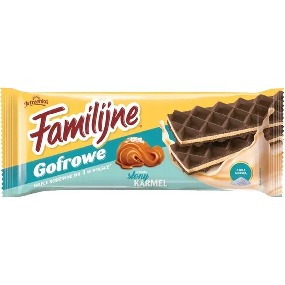 JUTRZENKA WAFLE FAMILIJNE GOFROWE WANILIOWE CZEKOLADOWE