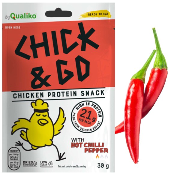 CHICK&GO suszona PIERŚ KURCZAKA plastry przekąska MIX 4