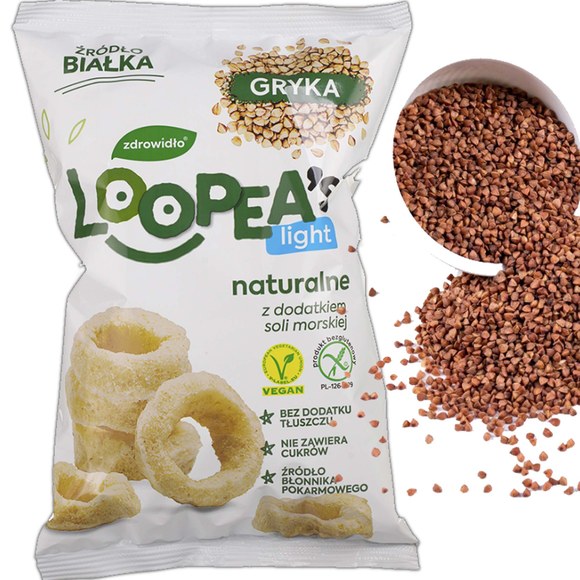 Loopea's CHRUPKI Z SOCZEWICY GROCHU MIX 4 SMAKÓW x2 = 8