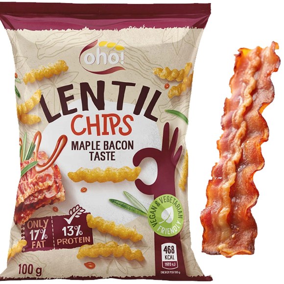 OHO LENTIL CHIPS Chipsy z czerwonej soczewicy MIX 3 SMAKÓW