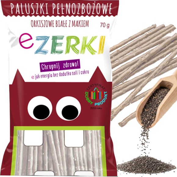 eZerki PALUSZKI pełnozbożowe bez cukru MIX 4 SMAKÓW dla
