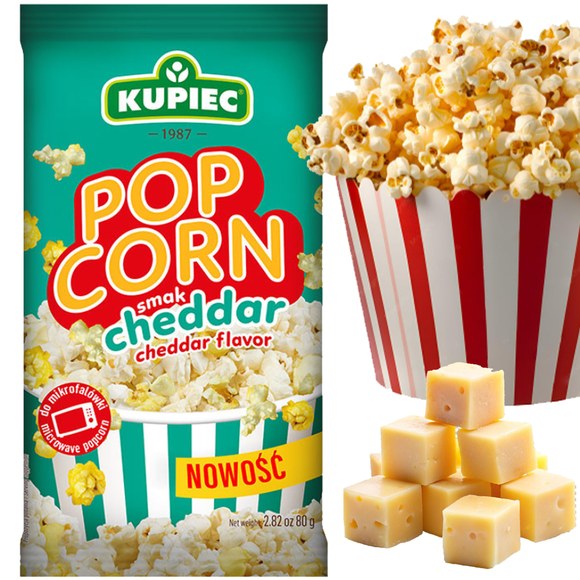 Kupiec POPCORN MIX 5 SMAKÓW x2 do mikrofalówki przekąska