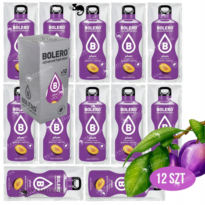 BOLERO DRINK w proszku PLUM śliwka ŚLIWKOWY 12x9g