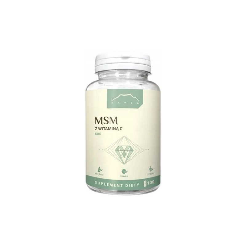 Nanga MSM z WITAMINĄ C 100 kapsułek 600mg wsparcie STAWY