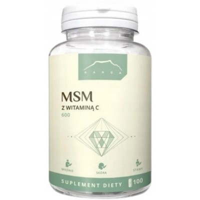 Nanga MSM z WITAMINĄ C 100 kapsułek 600mg wsparcie STAWY