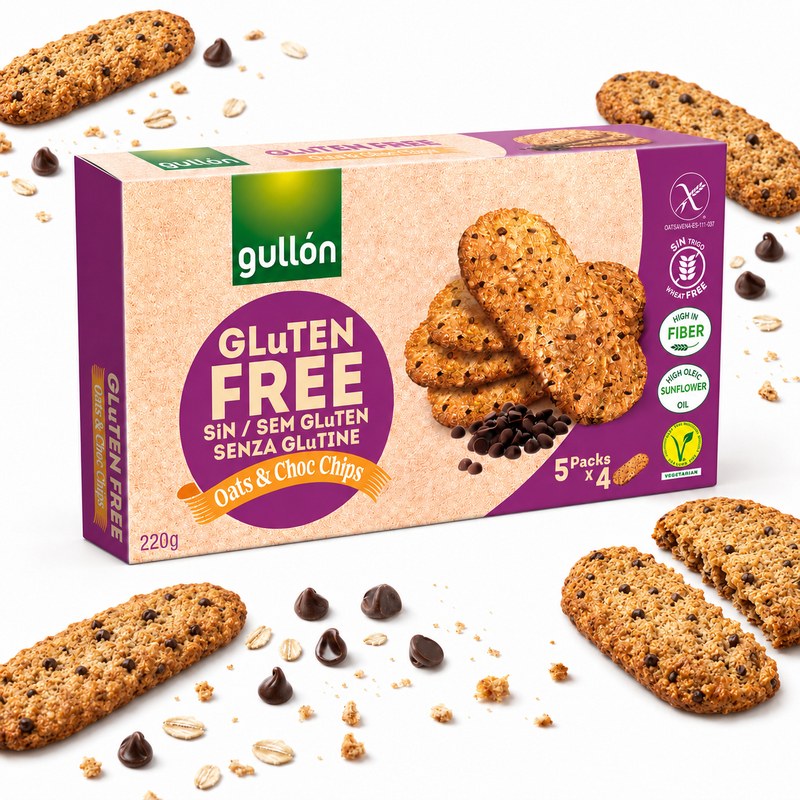 Gullón ZERO CIASTKA MINI CHOC CHIP z kawałkami czekolady
