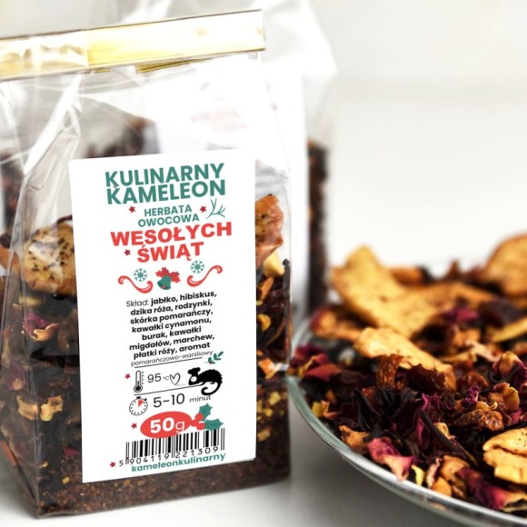 KAMELEON KULIANARNY herbata owocowa WESOŁYCH ŚWIĄT hibiskus
