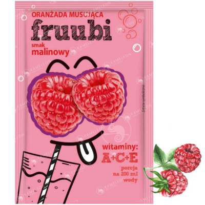 ORANŻADA MUSUJĄCA FRUUBI smak Malinowy MALINOWA MALINA z wit A C E na 200ml