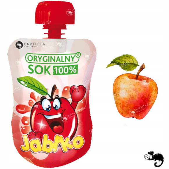 ORYGINALNY SOK MUS OWOCOWY BEZ CUKRU JABŁKOWY Jabłko + Wit.C 110ml x24 2,6L ORYGINALNY SOK MUS OWOCOWY BEZ CUKRU JABŁKOWY Jabłko + Wit.C 110ml x24 2,6L