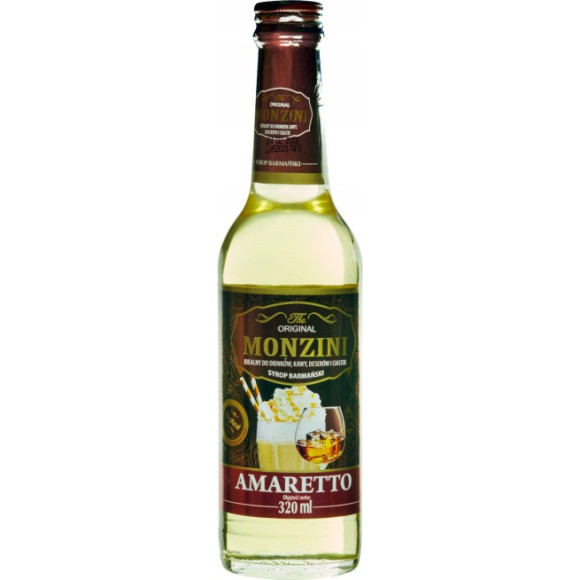 SYROP BARMAŃSKI AMARETTO do drinków kawy deserów ciastek 320ml MONZINI SYROP BARMAŃSKI AMARETTO do drinków kawy deserów ciastek 320ml MONZINI